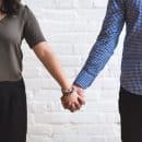 couple, together, holding hands