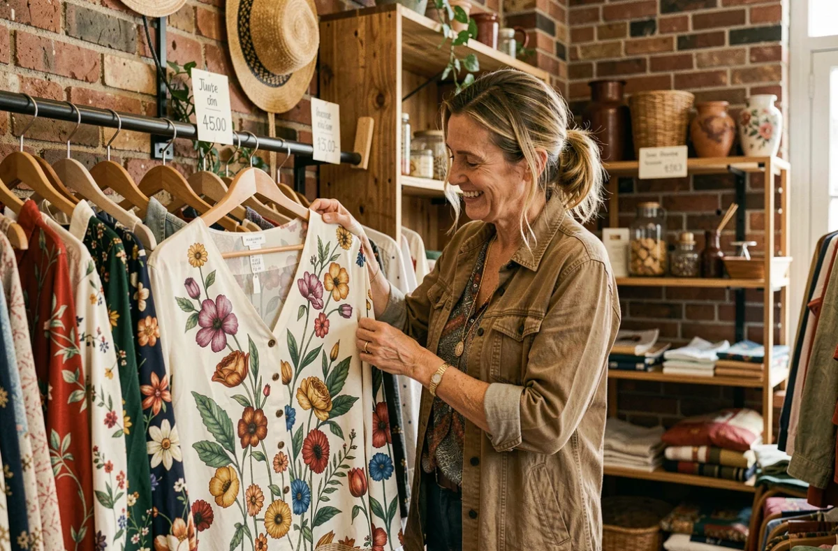 Boutique de mode féminine créateur à Tours avec des pièces artisanales et une ambiance chaleureuse et bohème